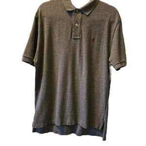 Polo Ralph Lauren Men Shirt Short Sleeve Classic Mesh Heather Gray L #C0019